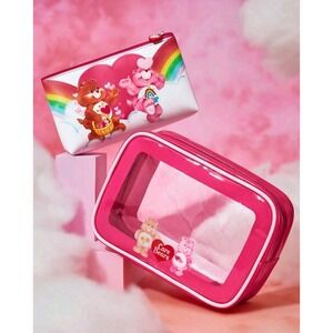 Care Bears 2 Cosmetic Bag Set Rainbow Tenderheart & Cheer Bear‎ 2-Piece